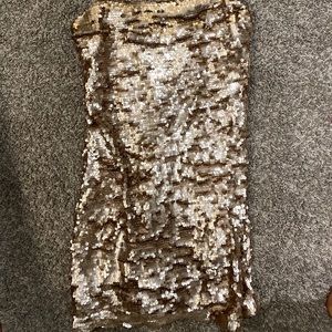 Sequin gold dress